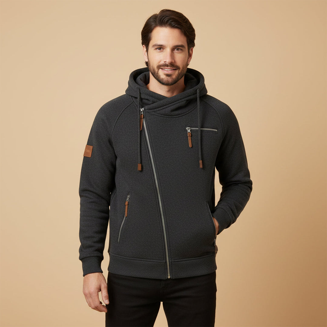 Magloire | Brushed Back Zip Up Hoodie