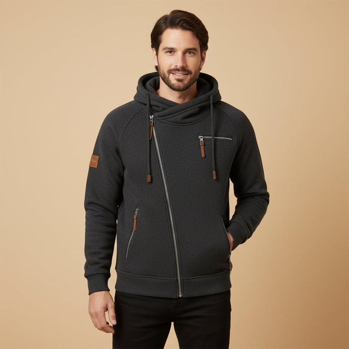 Magloire | Brushed Back Zip Up Hoodie