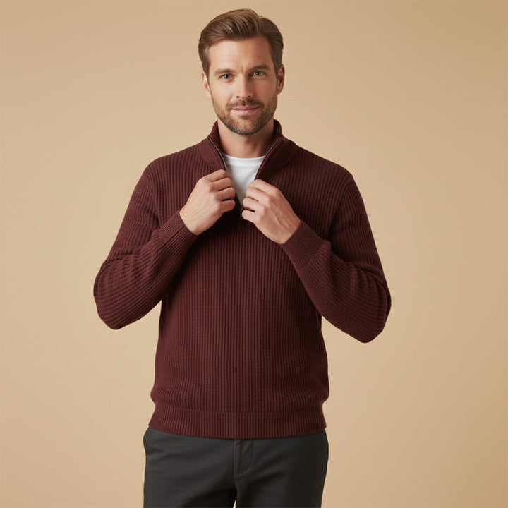 Francois | 100% Cashmere Half Zip Knit