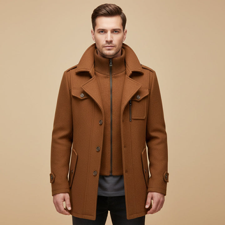 Amedee | Wool Blend Tailored Overcoat