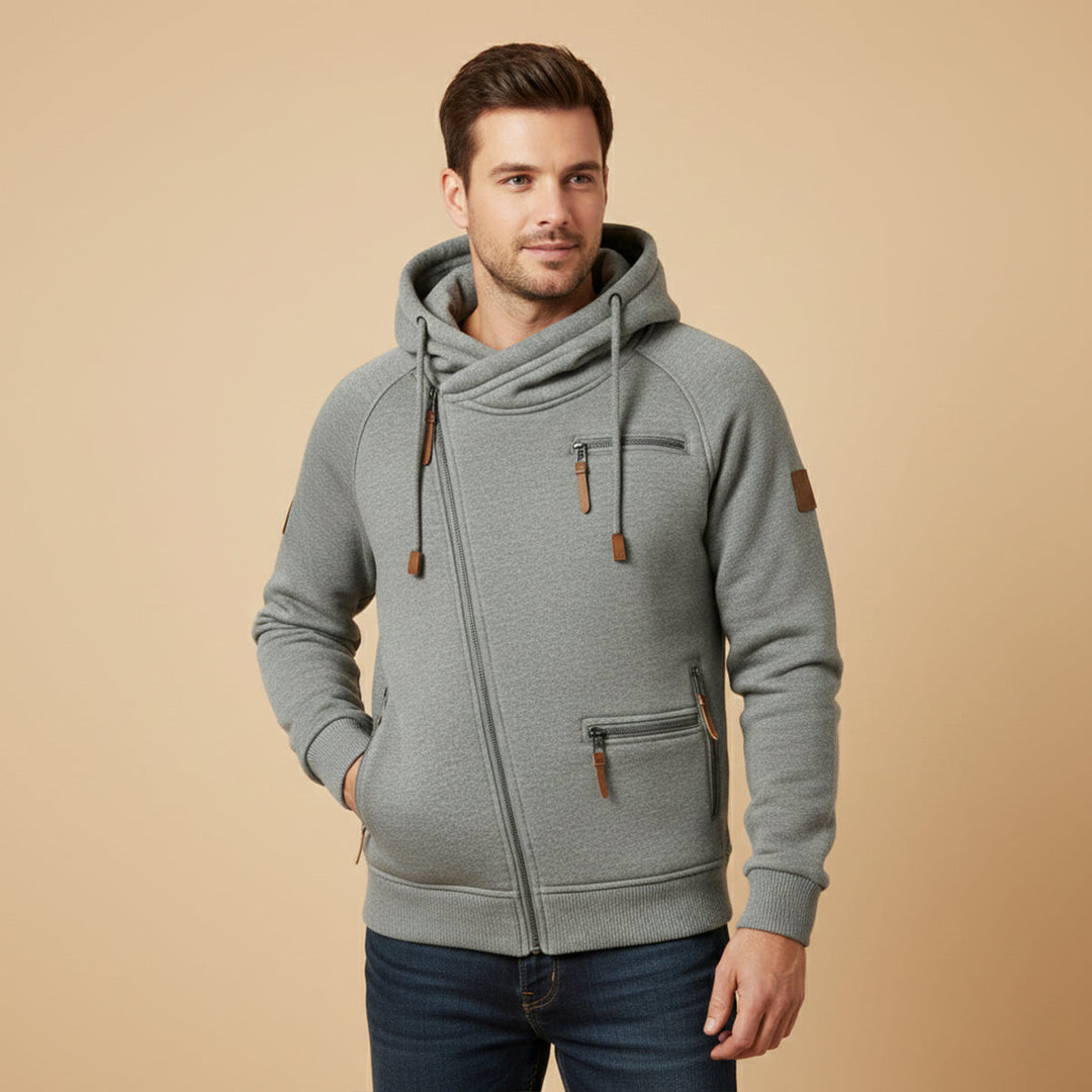 Magloire | Brushed Back Zip Up Hoodie