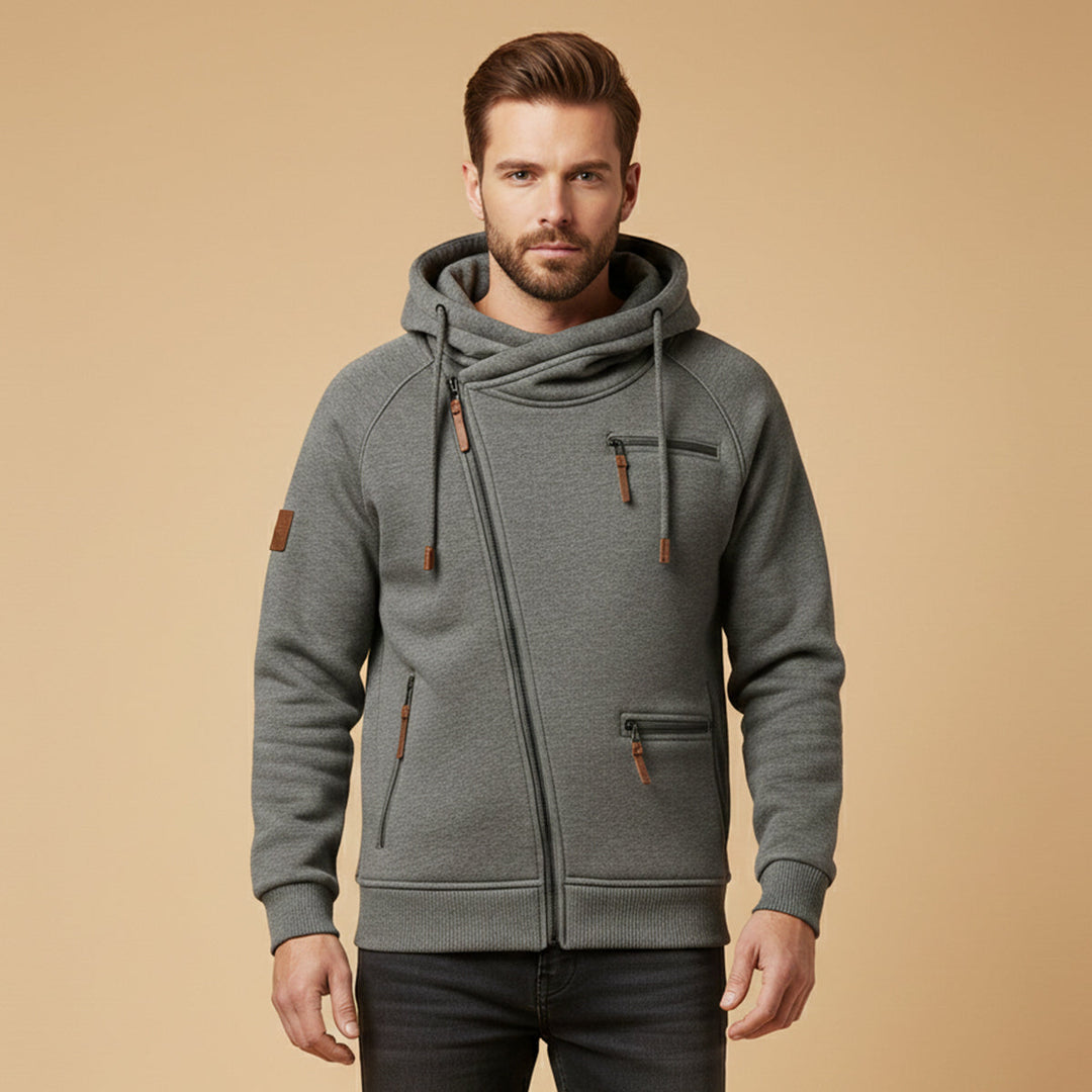 Magloire | Brushed Back Zip Up Hoodie