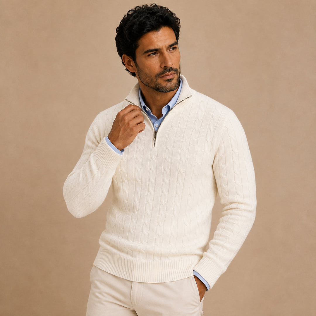 Bonaventure | Cable Knit Half Zip
