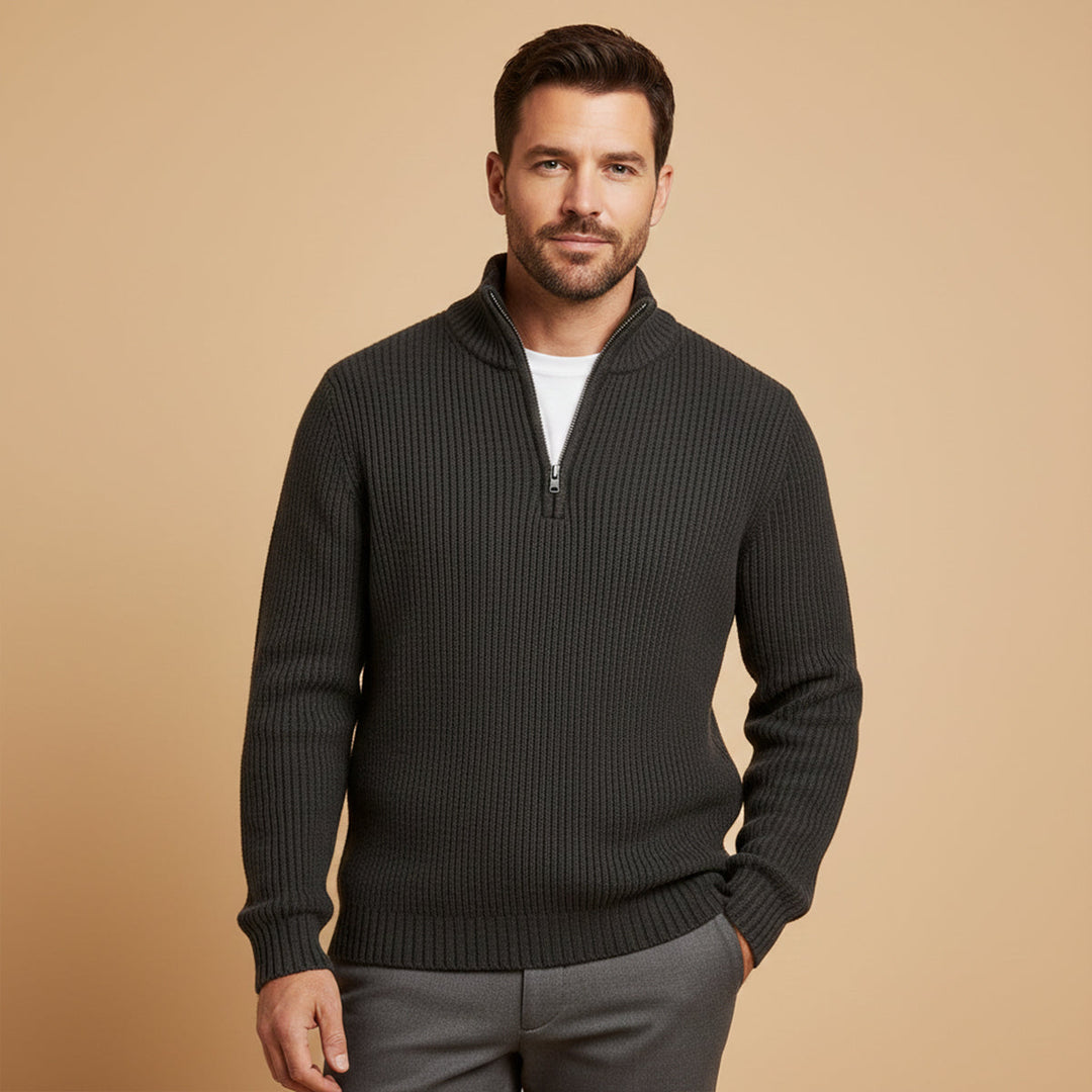Francois | 100% Cashmere Half Zip Knit