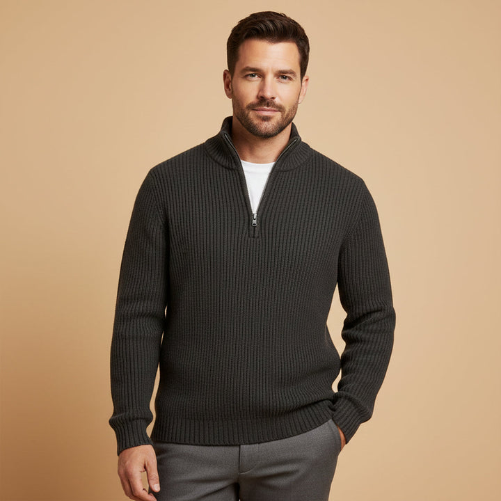 Francois | 100% Cashmere Half Zip Knit