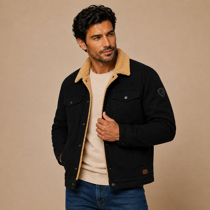 Fabien | Fleece Lined Cotton Twill Jacket