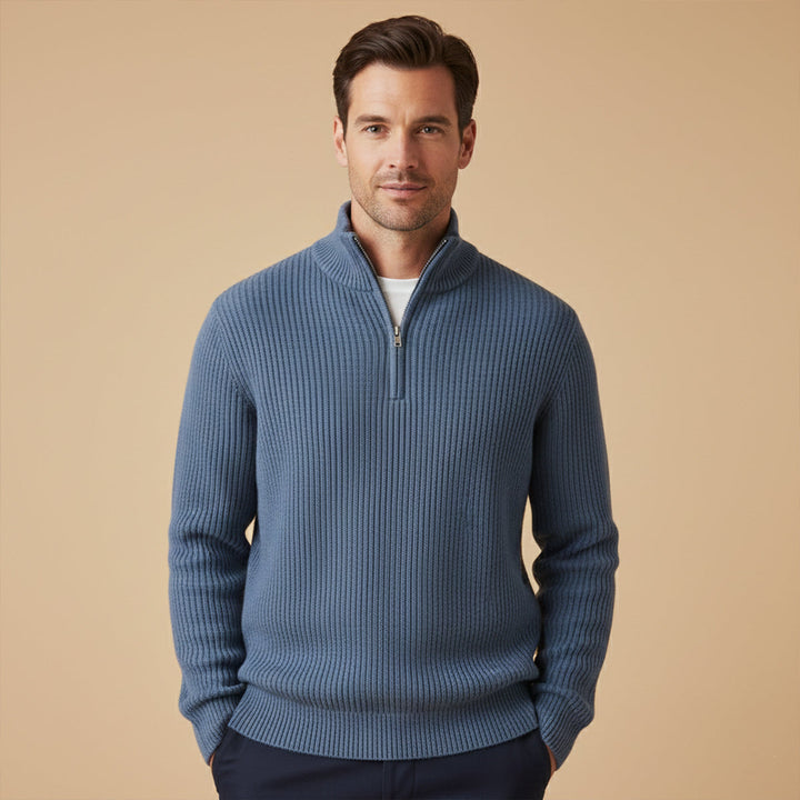 Francois | 100% Cashmere Half Zip Knit