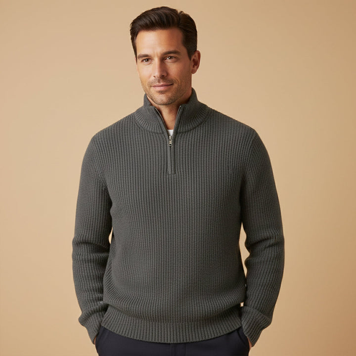 Francois | 100% Cashmere Half Zip Knit