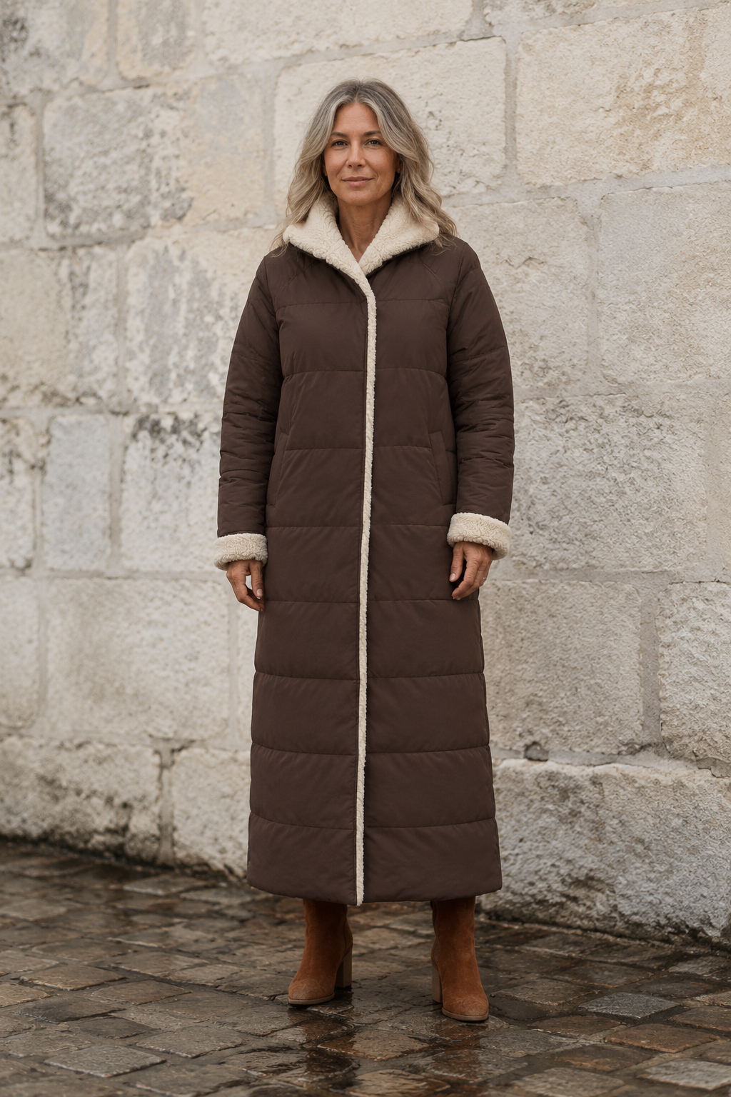 Sasha soft reversible coat closed