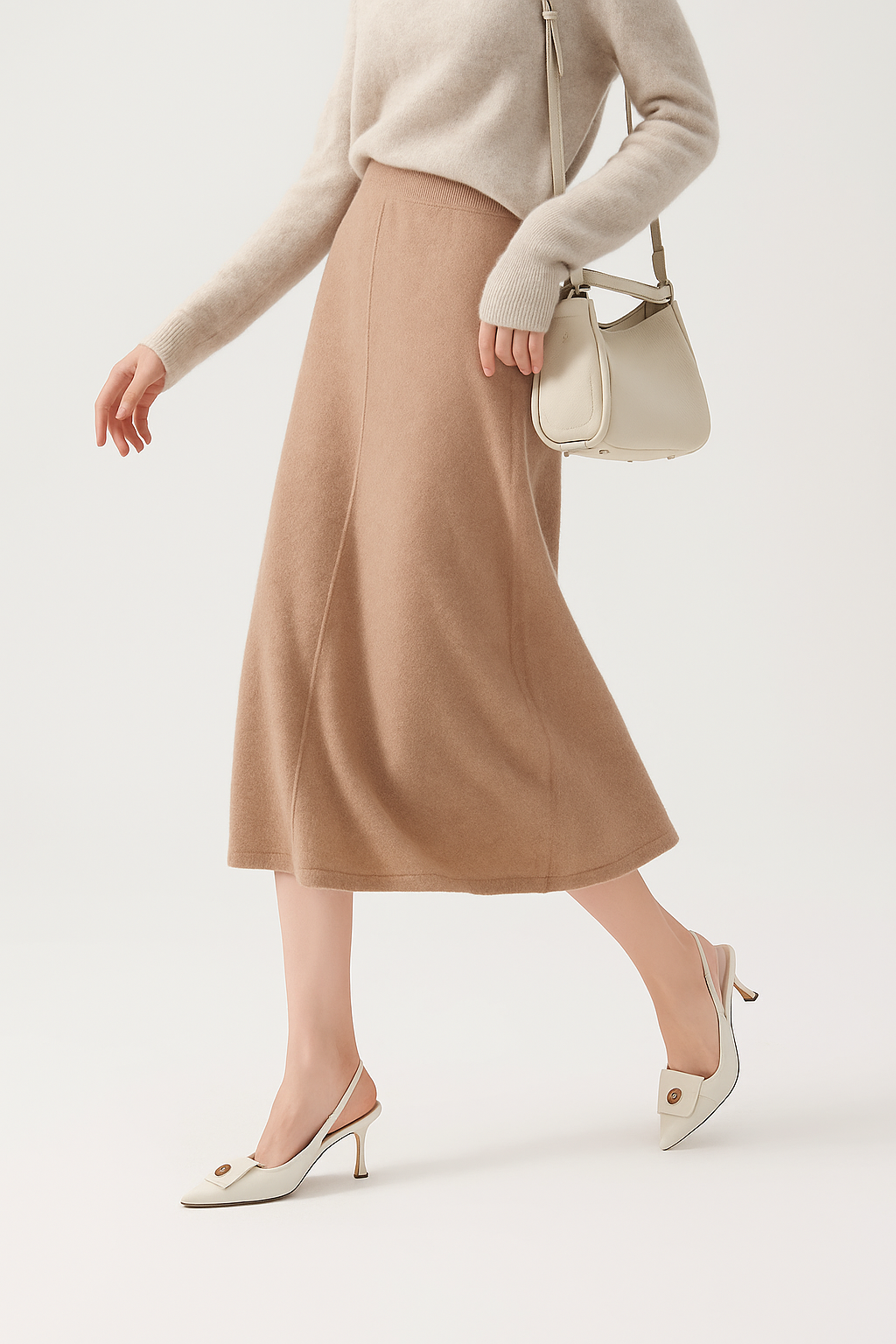 Eulalie | High Waist Merino Wool Skirt
