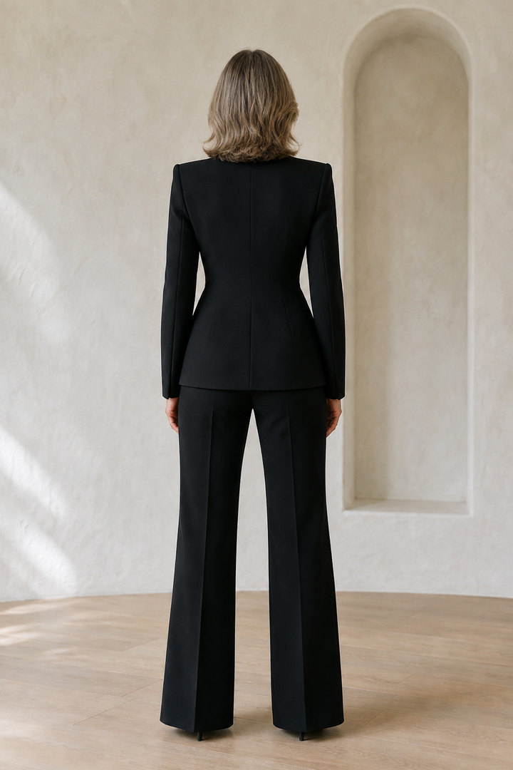 Slim Fit Blazer And Trouser Set back view