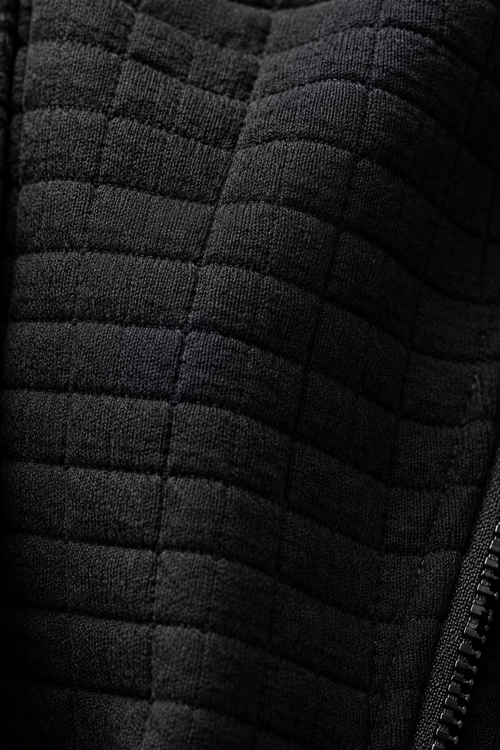 Slim Fit Quilted Zip Jacket - material close-up