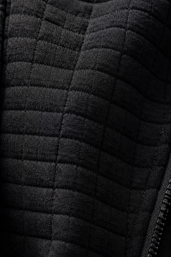 Slim Fit Quilted Zip Jacket - material close-up