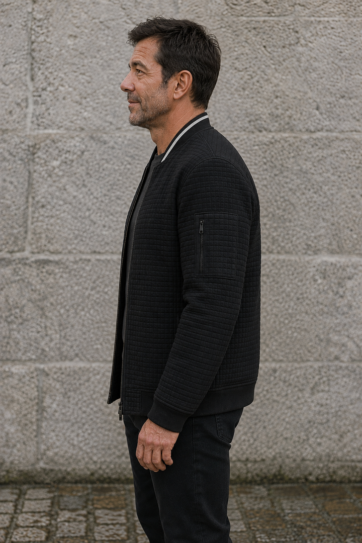 Slim Fit Quilted Zip Jacket - side