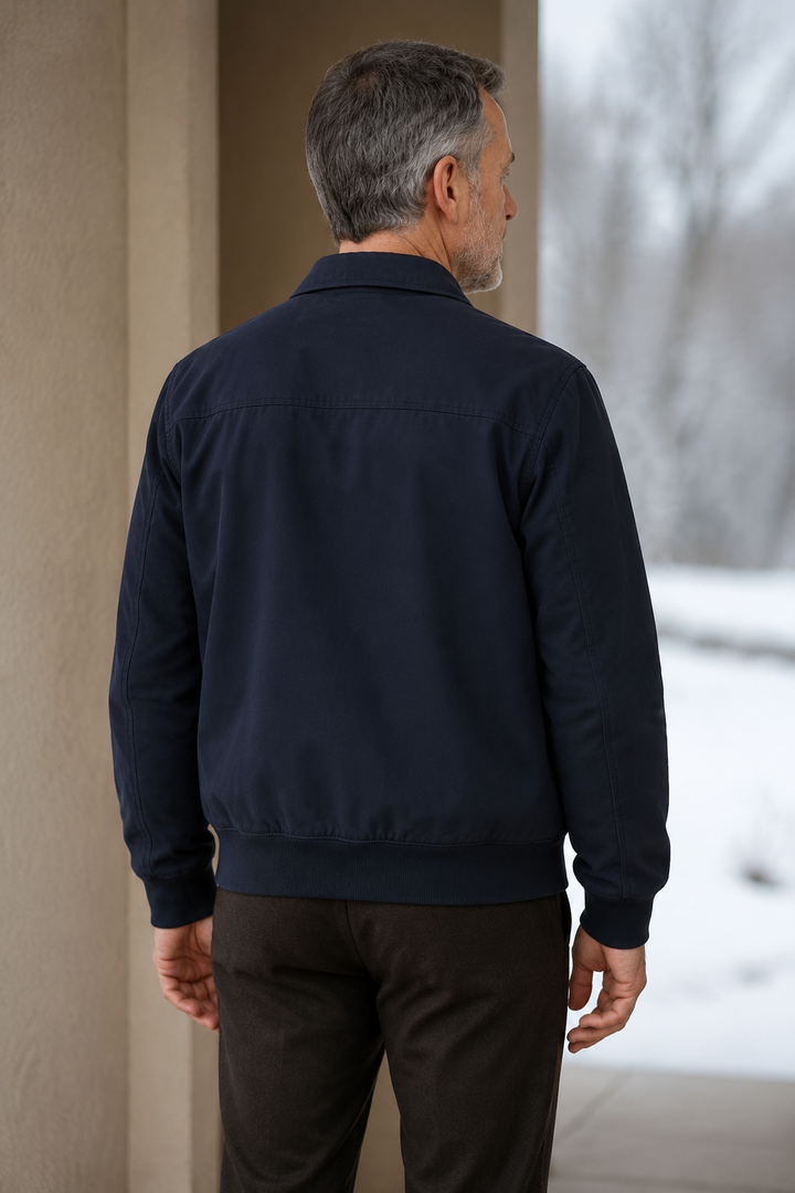 Slim Fit Zip Front Jacket - back
