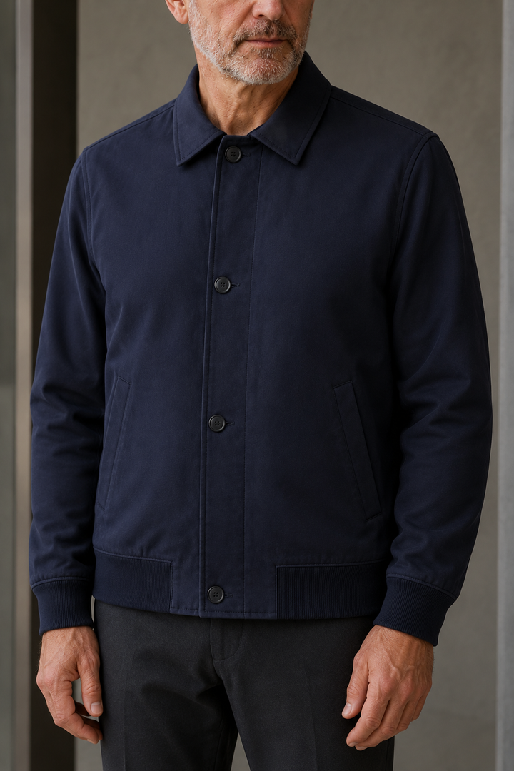 Slim Fit Zip Front Jacket - close-up