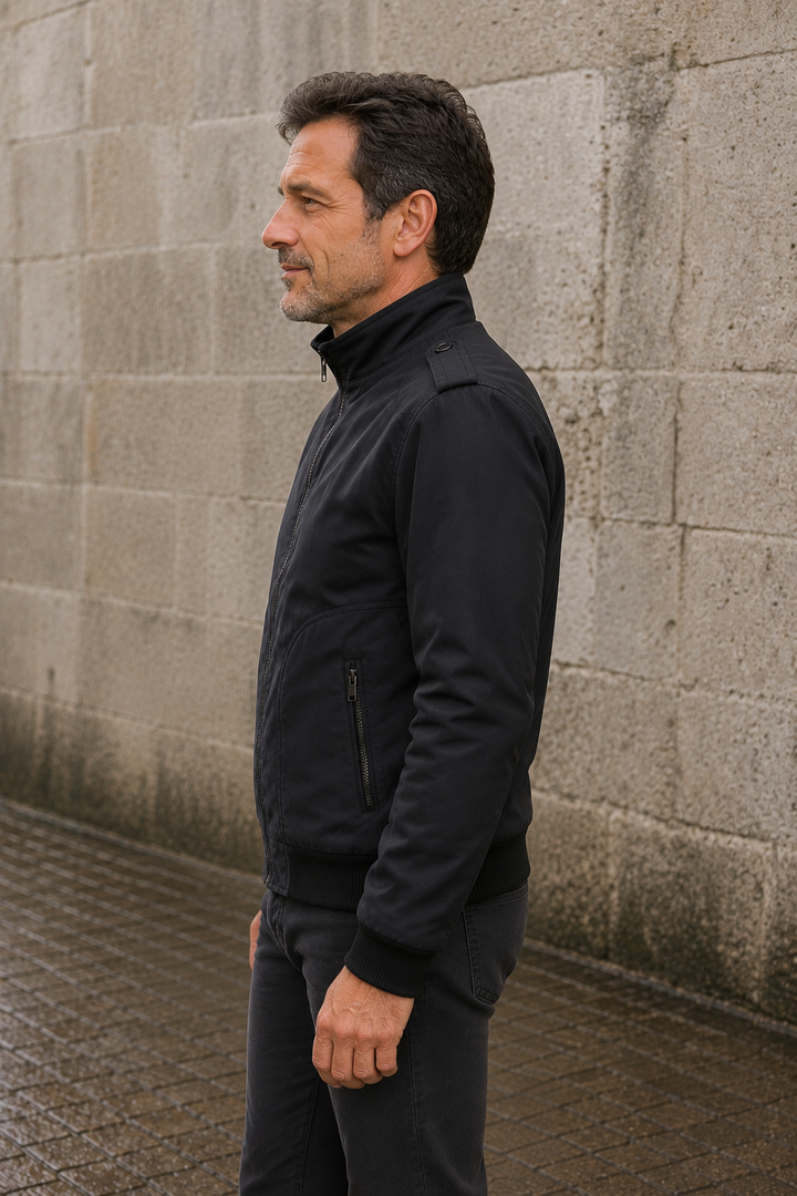 Stand Collar Bomber Jacket - side
