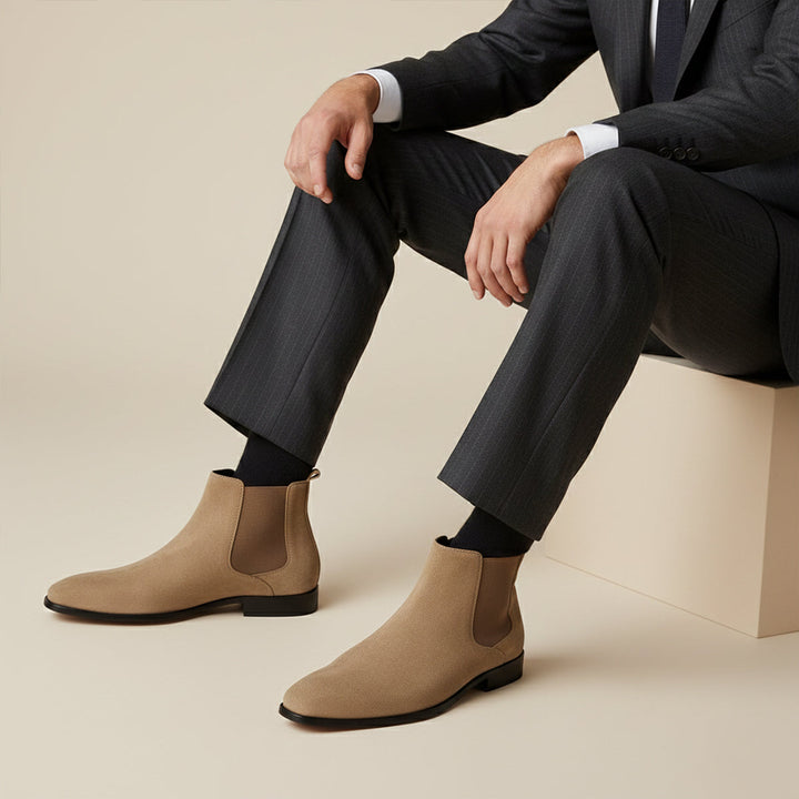 Alcide | Brushed Leather Chelsea Boot