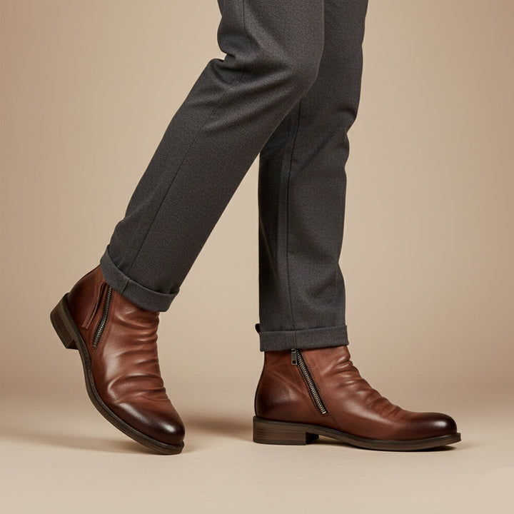 Bertrand | 100% Leather Side Zip Boot