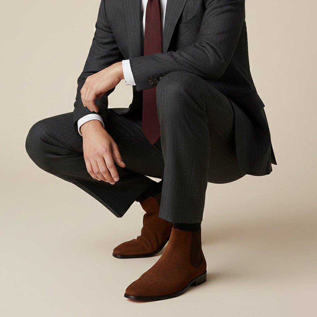 Alcide | Brushed Leather Chelsea Boot
