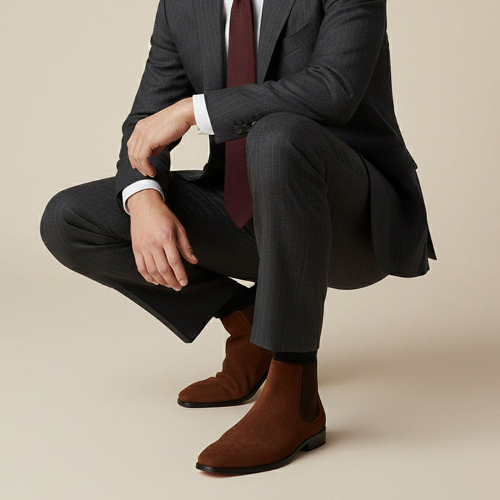 Alcide | Brushed Leather Chelsea Boot