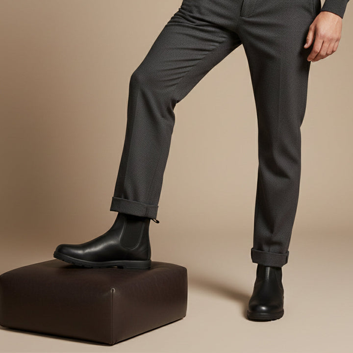 Benoit | Leather Chelsea Boot, Red Sole