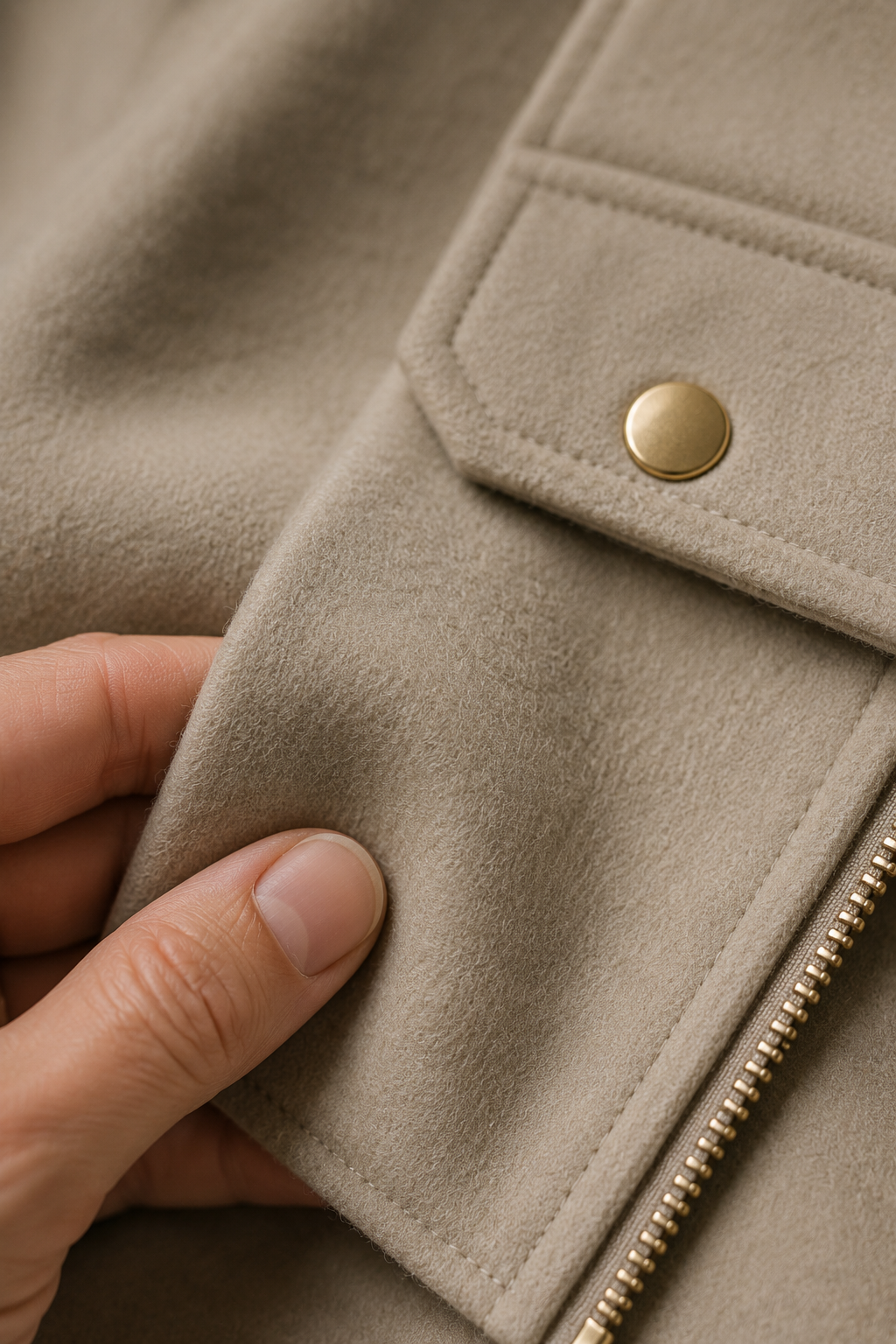 Sybille | Cotton Cropped Utility Jacket - fabric close-up
