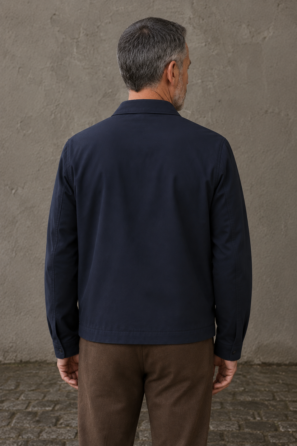 Tailored Fit Harrington Zip Jacket - back