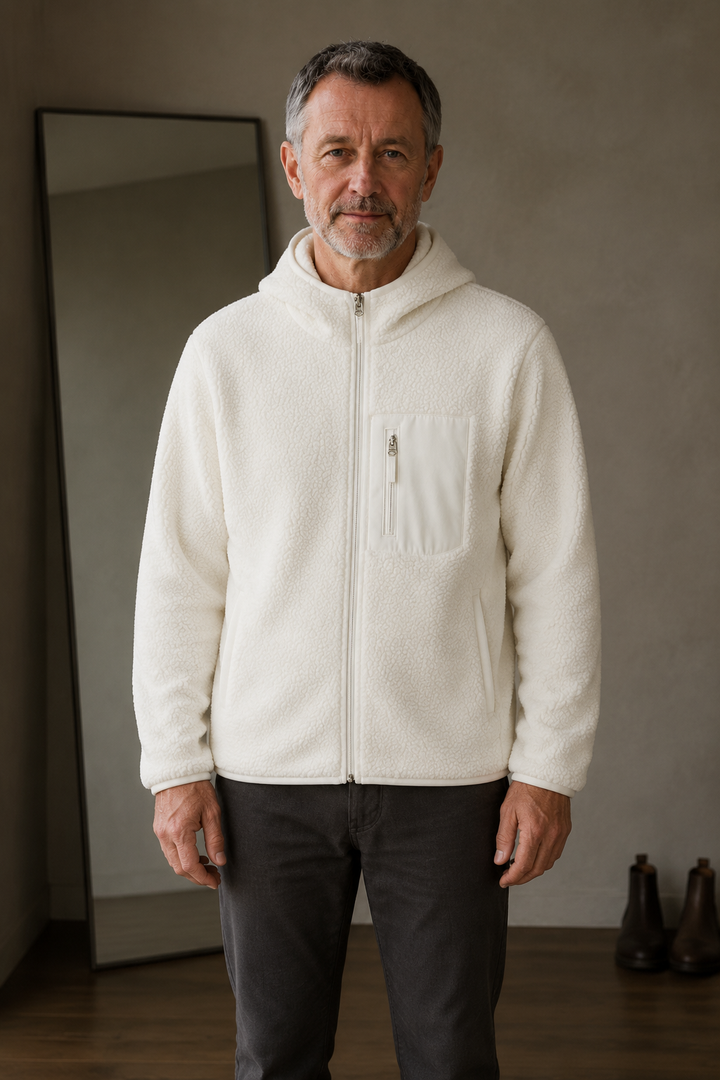 Teddy Wool Hooded Fleece Jacket - hero closed