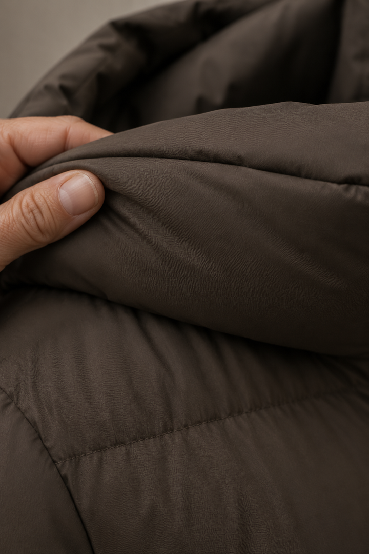 Valentine | 90% Down Parka, Past the Knee - fabric close-up