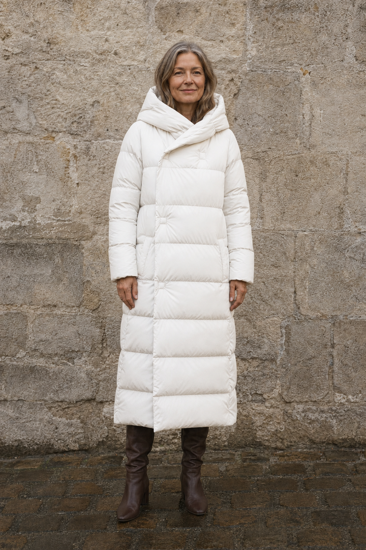 Valentine | 90% Down Parka, Past the Knee - White