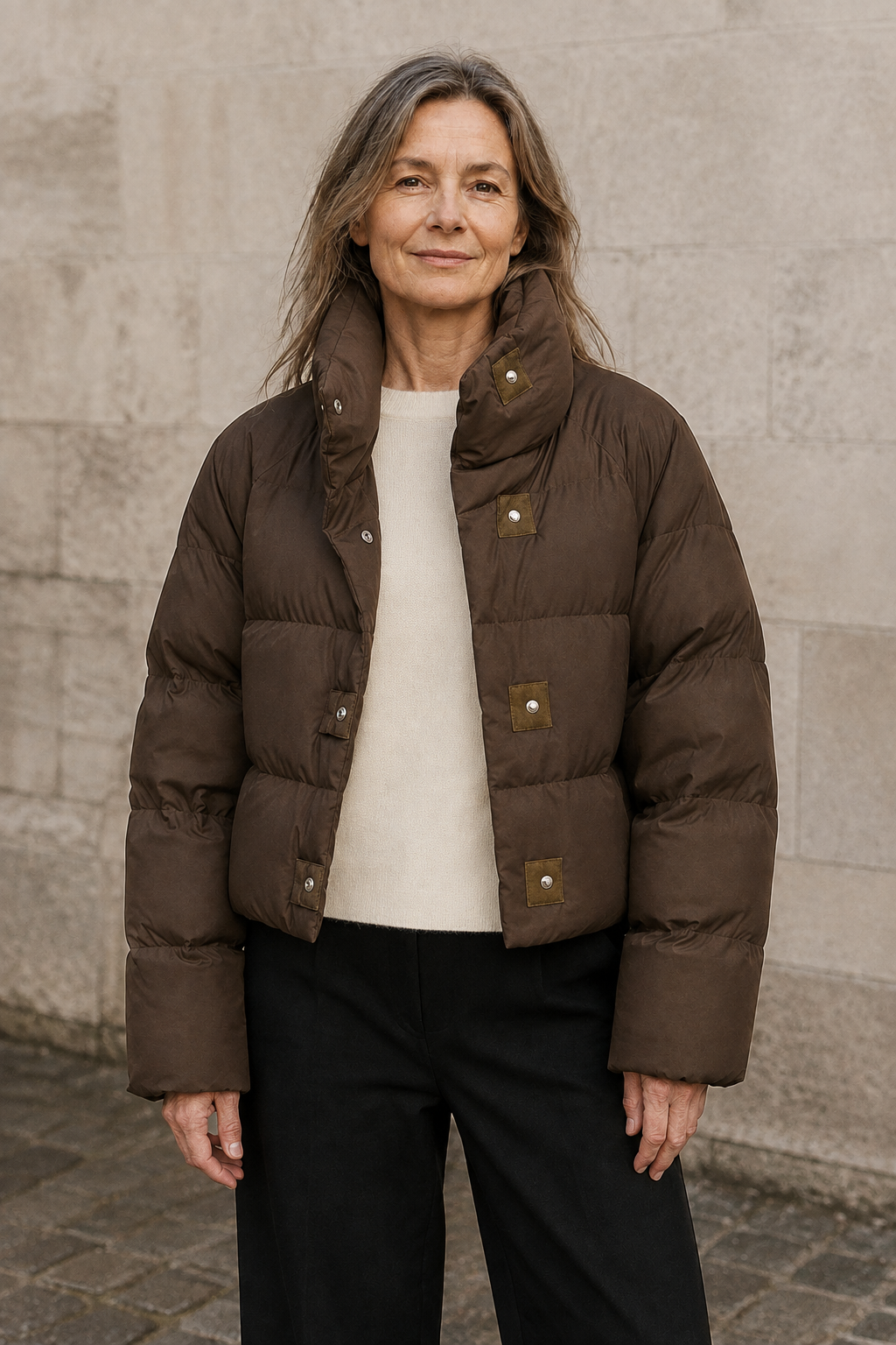 Veyra quilted parka jacket open