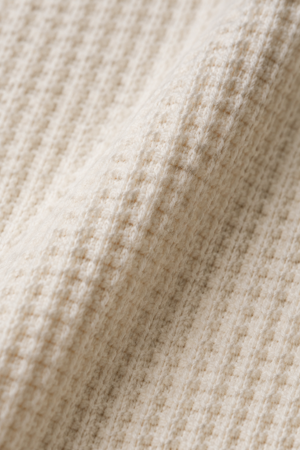 Waffle Knit Cotton Blend Lounge Set fabric close-up