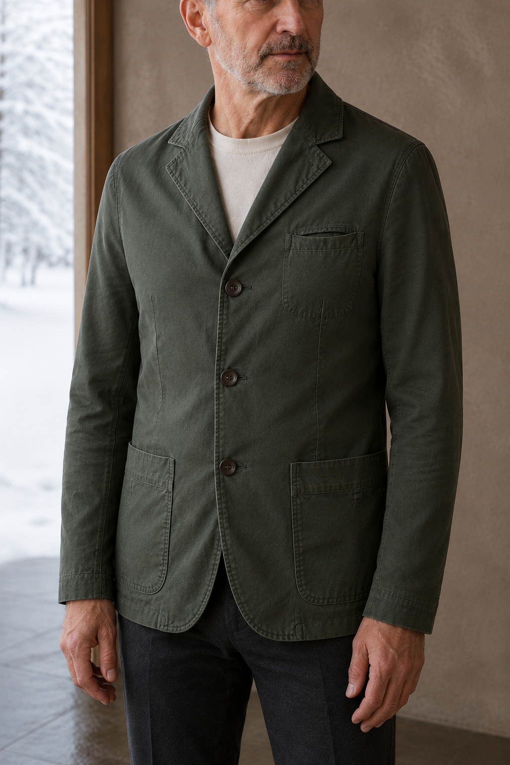 Water Resistant Slim Fit Jacket - close-up