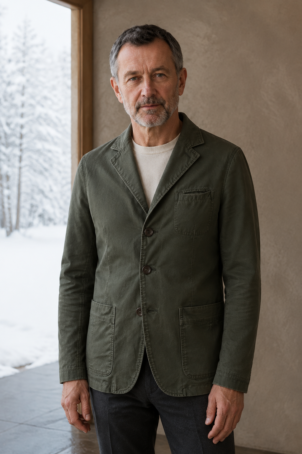 Water Resistant Slim Fit Jacket - hero closed