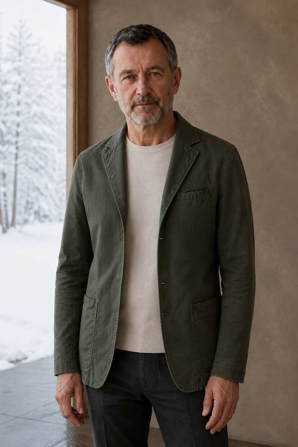 Water Resistant Slim Fit Jacket - hero open