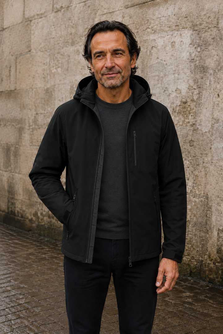 Waterproof Hooded Windbreaker Jacket - hero open