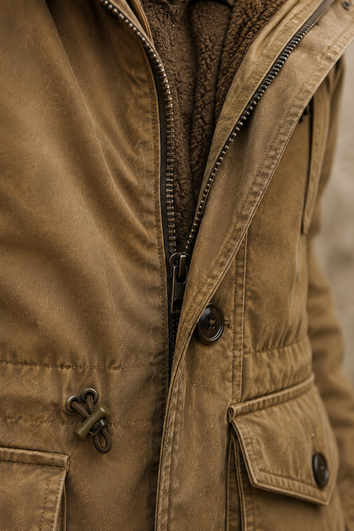 Waterproof Insulated Hooded Parka - material close-up