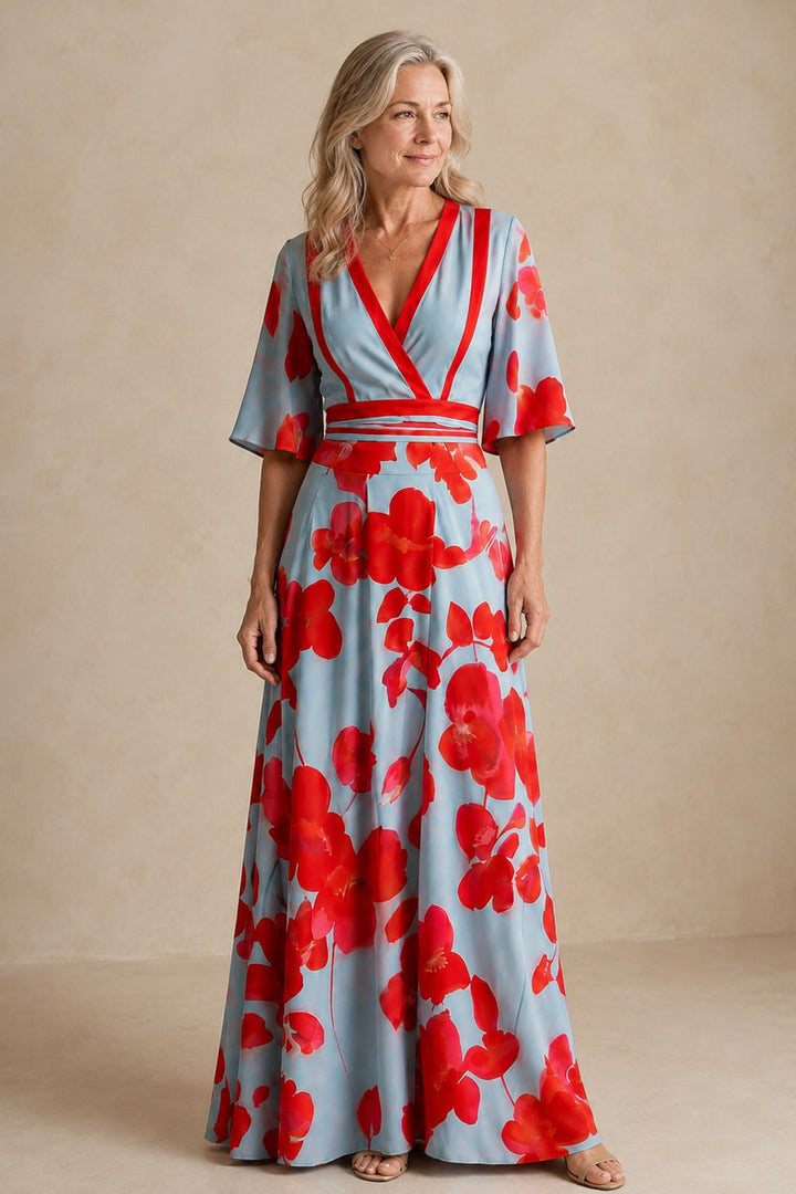 Heather | Floral Wrap Maxi Dress