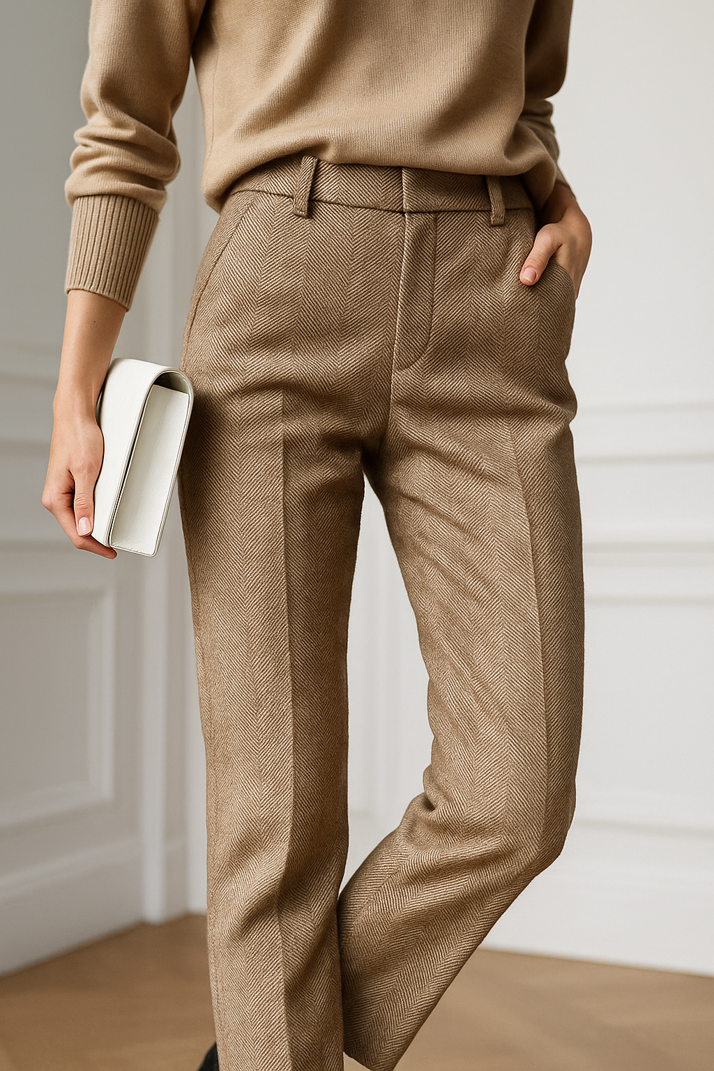 Colombine | 45% Wool Straight Leg Pants