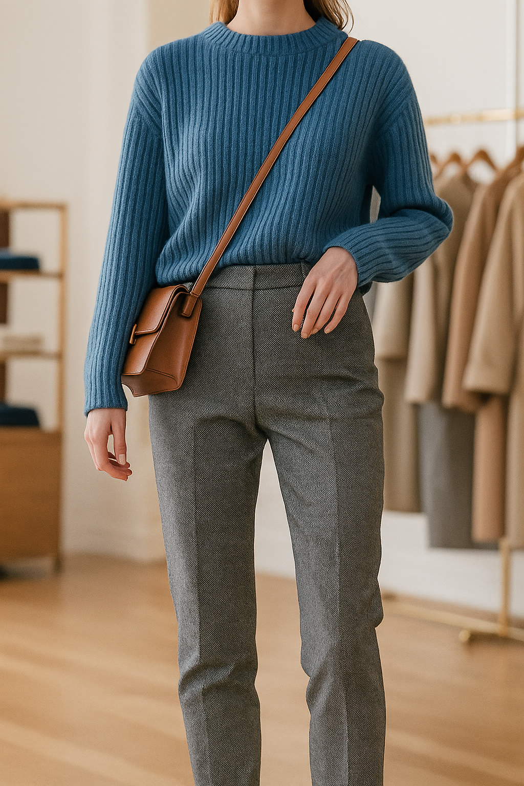 Colombine | 45% Wool Straight Leg Pants