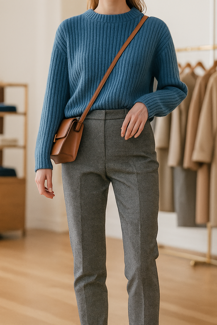 Colombine | 45% Wool Straight Leg Pants