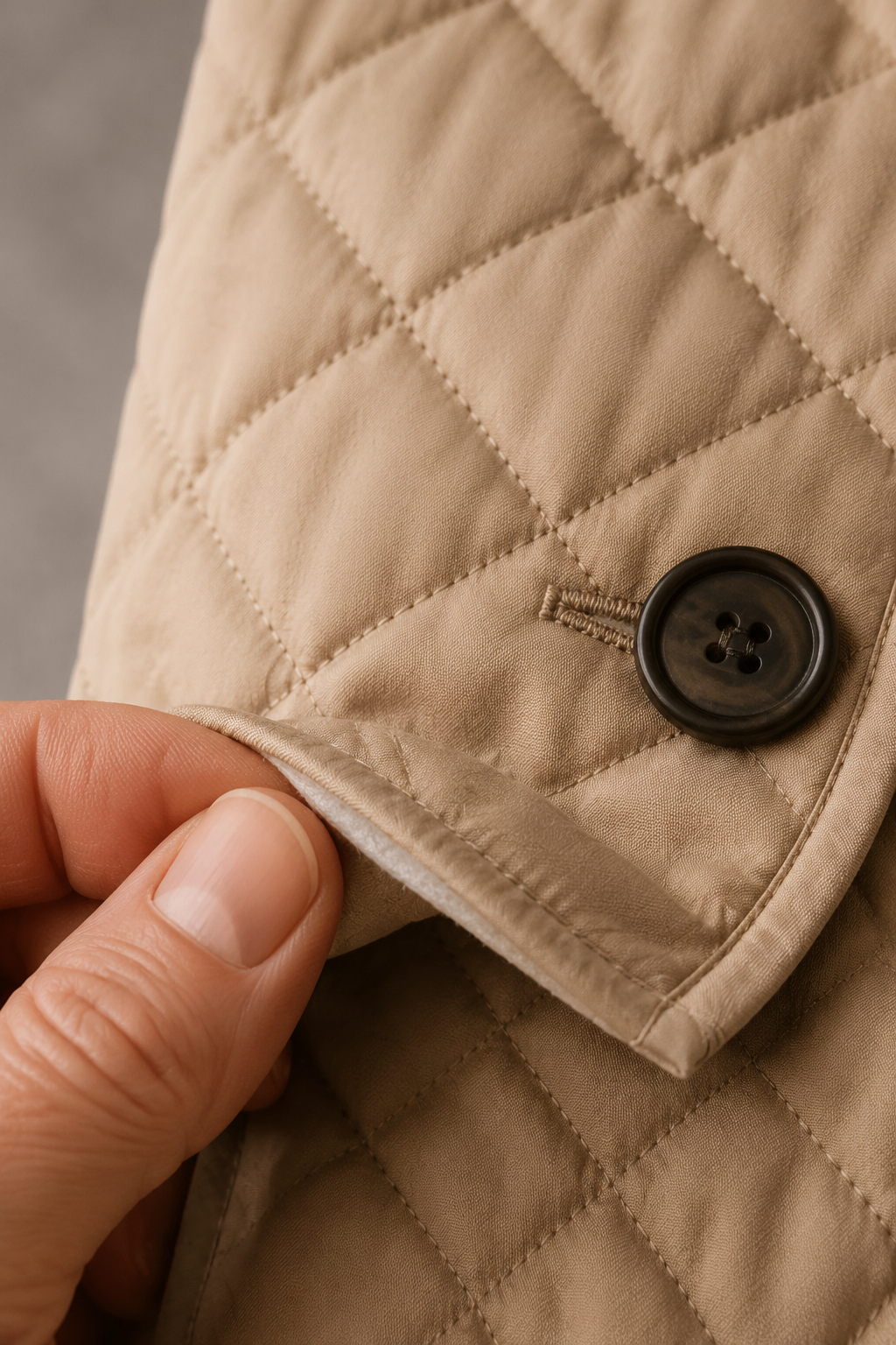 Zephirine | Channel Quilted Jacket - fabric close-up