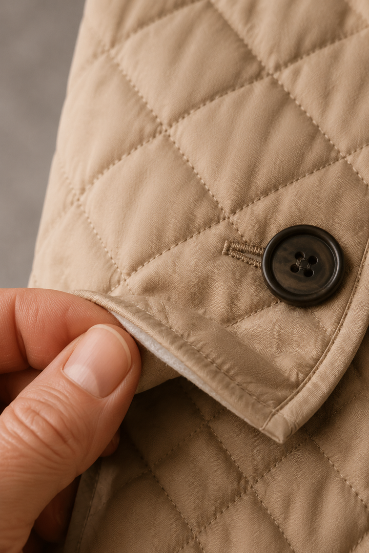 Zephirine | Channel Quilted Jacket - fabric close-up