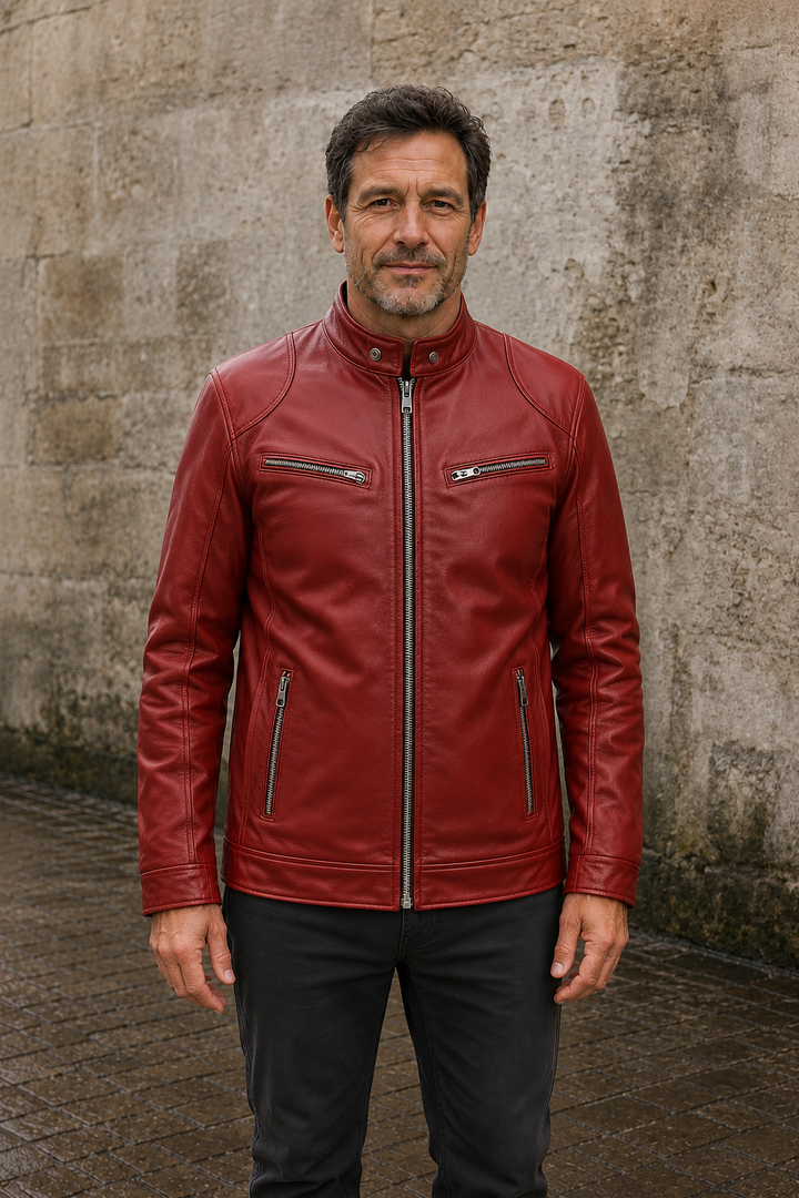 Zip Front Biker Jacket - hero closed