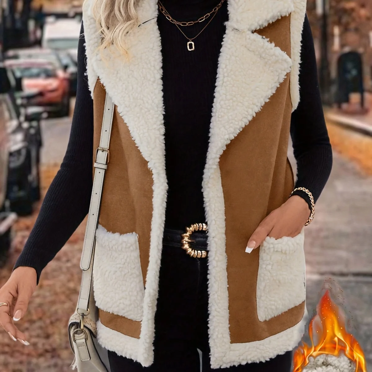 Bernice | Lambswool Gilet, Lapel Collar