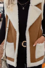 Bernice | Lambswool Gilet, Lapel Collar