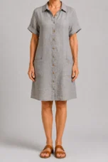 Patricia | Washed Linen Shirt Dress
