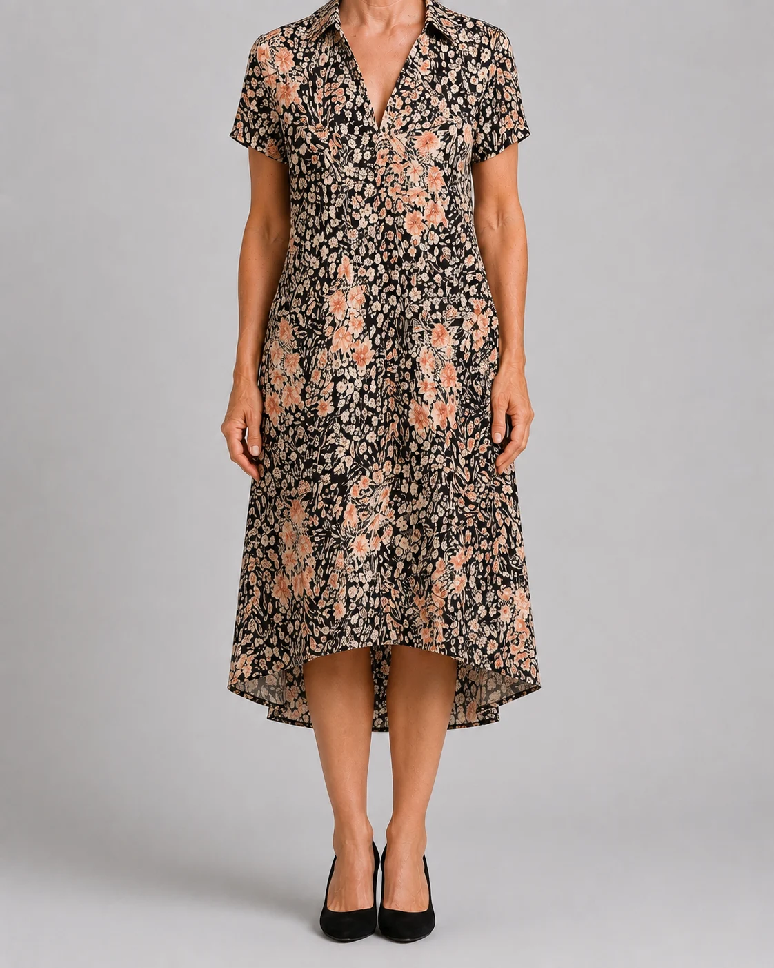 Violette | Asymmetric Hem Leopard Dress