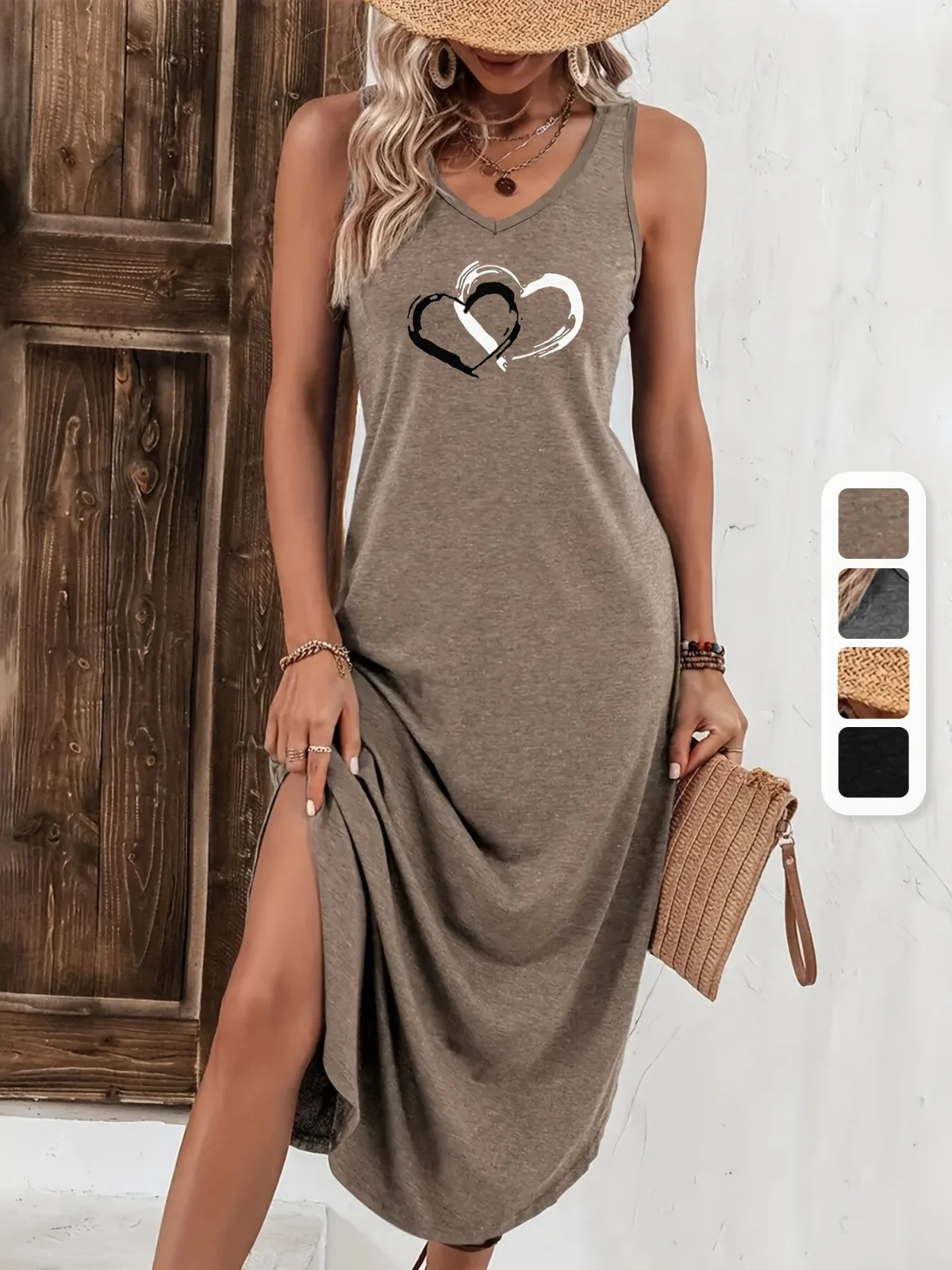 Gertrude | Printed Jersey Column Maxi Dress